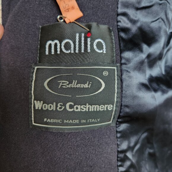 🇨🇦 Vintage Navy Wool Cashmere Coat Made in Canada - Size 10 - Picture 6 of 9